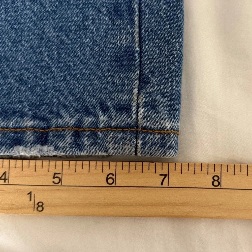Levis 501 Original Fit Jeans Men 31x30 Blue Distressed Straight Leg Button Fly